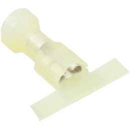 25 pcs - TE Connectivity Ultra-Fast .250 Yellow Insulated Female Spade Connector, Receptacle, 6.35 x 0.81mm Tab Size, 3mm² to