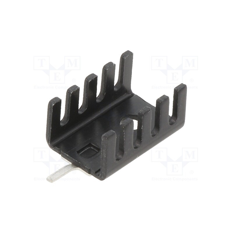 10 pcs : ATS-PCB1071 - Heatsink: extruded, U, TO220, black, L: 19.1mm, W: 13.2mm, H: 9.5mm