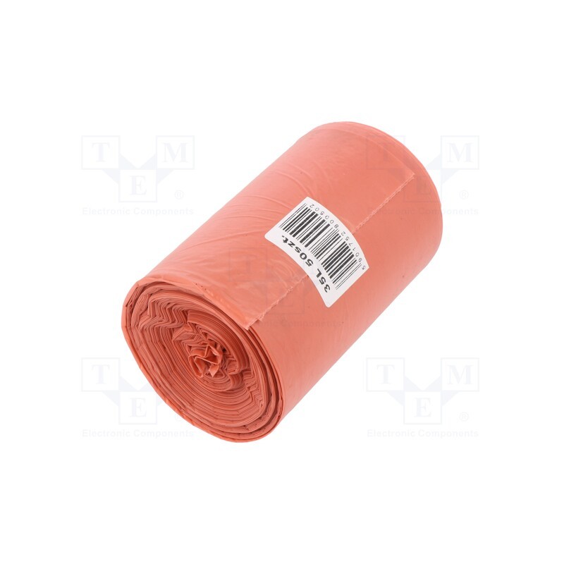 10 rol : 481790 - Trash bags, polyetylene LD, red, 35l, 50pcs.