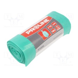 10 rol : 41205 - Trash bags, polyetylene LD, green, 120l, 10pcs.