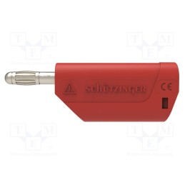 10 pcs : FK 8715 L NI / AS / RT - Plug, 4mm banana, 32A, 30VAC, 60VDC, red, Max.wire diam: 4mm, 2.5mm2