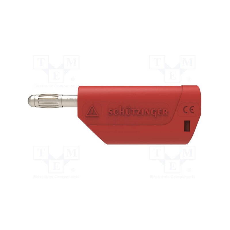 10 pcs : FK 8715 L NI / AS / RT - Plug, 4mm banana, 32A, 30VAC, 60VDC, red, Max.wire diam: 4mm, 2.5mm2