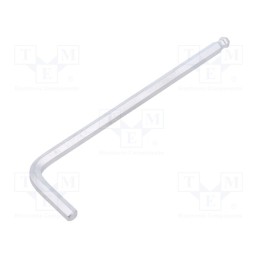 10 pcs : 113005MR - Wrench, hex key,spherical, HEX 5mm, tool steel, long, 120mm