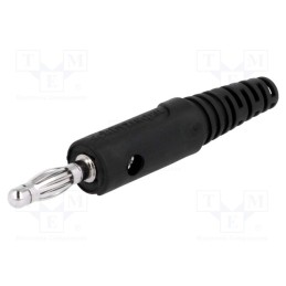 10 pcs : FK 8 S NI / SW - Plug, 4mm banana, 32A, 33VAC, 70VDC, black, Max.wire diam: 4mm
