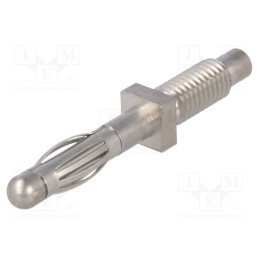10 pcs : FK 1386 NI - Plug, 4mm banana, 32A, 33VAC, 70VDC, 38.5mm, nickel plated, 2.5mm2
