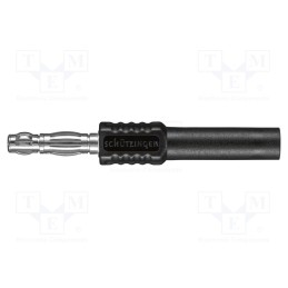 10 pcs : BRST 7922 NI / SW - Plug, 4mm banana, 16A, 30VAC, 60VDC, black, non-insulated, 66.9mm