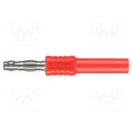 10 pcs : BRST 7922 NI / RT - Plug, 4mm banana, 16A, 30VAC, 60VDC, red, non-insulated, 66.9mm