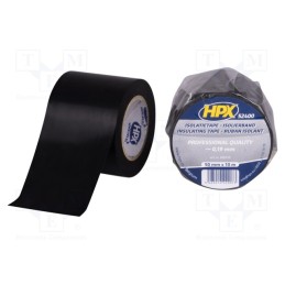 10 rol : BI5010 - Tape: electrical insulating, W: 50mm, L: 10m, Thk: 0.19mm, black