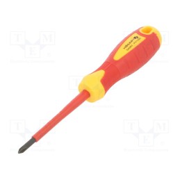 10 pcs : HT1S922 - Screwdriver, insulated, Phillips, PH1, 80mm, 1kVAC, tool steel