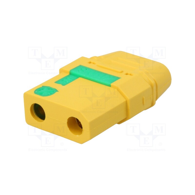 10 pcs : XT90S-F - Plug, DC supply, XT90, female, PIN: 2, not sparkling, for cable