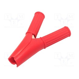 10 pcs : BU-46C-2L - Crocodile clip, 75A, Grip capac: max.29mm, Overall len: 79mm, red