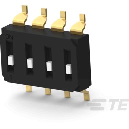 1 pcs - TE Connectivity 4 Way Surface Mount DIP Switch SPST, Recessed Actuator
