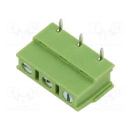 20 pcs : XY128RB-3P 7.5MM GREEN - PCB terminal block, straight, 7.5mm, ways: 3, on PCBs, terminal