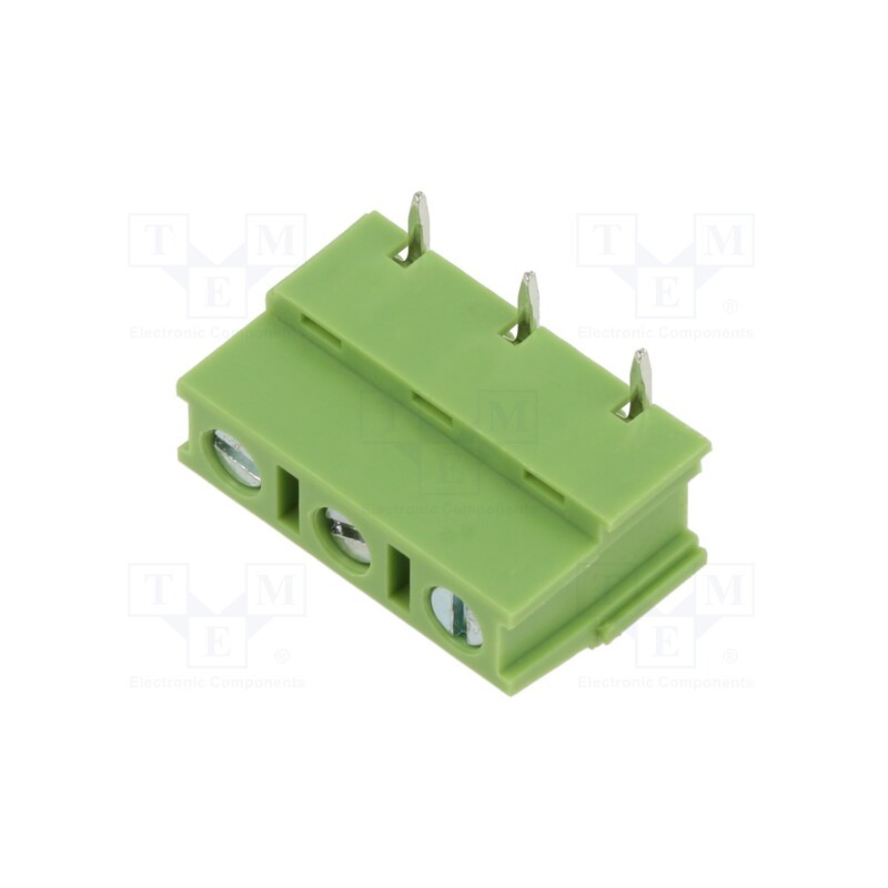 20 pcs : XY128RB-3P 7.5MM GREEN - PCB terminal block, straight, 7.5mm, ways: 3, on PCBs, terminal