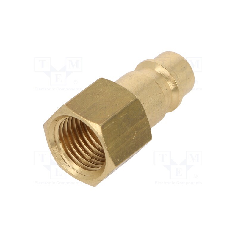 10 pcs : 901026017 - Thread plug-in EURO, nipple, brass, Int.thread: 1/4'