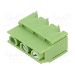20 pcs : XY129RB-3P 7.5MM GREEN - PCB terminal block, straight, 7.5mm, ways: 3, on PCBs, terminal