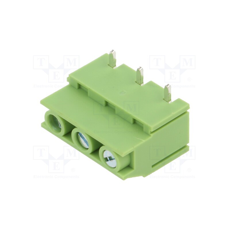 20 pcs : XY129RB-3P 7.5MM GREEN - PCB terminal block, straight, 7.5mm, ways: 3, on PCBs, terminal