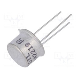 10 pcs : 2N2219 - Transistor: NPN, bipolar, 40V, 0.8A, 0.8/3W, TO39, 4dB