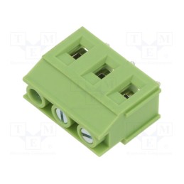 20 pcs : XY129VB-3P 7.5MM GREEN - PCB terminal block, angled 90°, 7.5mm, ways: 3, on PCBs, terminal