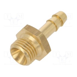 10 pcs : 901026041 - Plug-in nozzle, with bushing, brass, Connection: 6mm