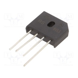 10 pcs : RS603 - Bridge rectifier: single-phase, Urmax: 200V, If: 6A, Ifsm: 150A