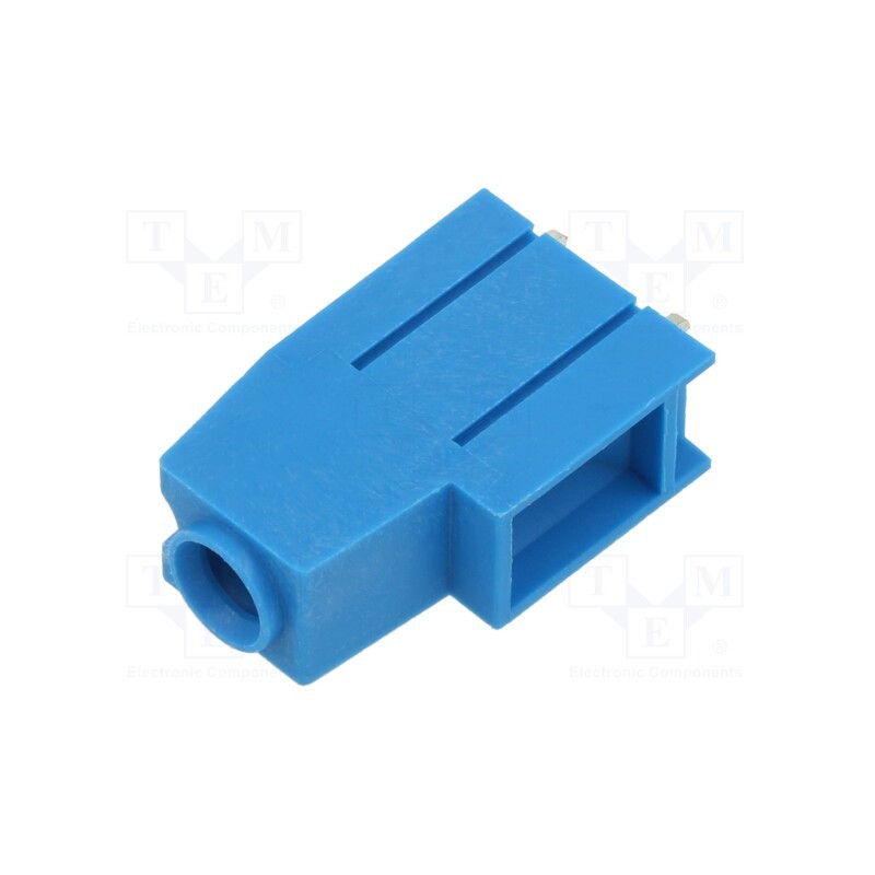 20 pcs : XY136-1P 10.16MM BLUE - PCB terminal block, angled 90°, 10.16mm, ways: 1, on PCBs, blue