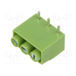 20 pcs : XY167R-3P 5.0MM GREEN - PCB terminal block, straight, 5mm, ways: 3, on PCBs, terminal