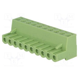 10 pcs : XY2500F-A(5.0)-10P - Pluggable terminal block, 5mm, ways: 10, straight, plug, female