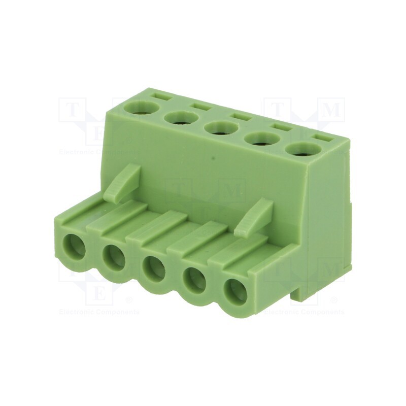 10 pcs : XY2500F-A(5.0)-5P - Pluggable terminal block, 5mm, ways: 5, straight, plug, female