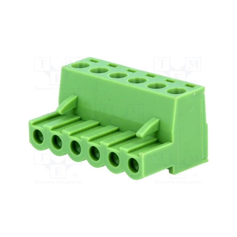 10 pcs : XY2500F-A(5.0)-6P - Pluggable terminal block, 5mm, ways: 6, straight, plug, female