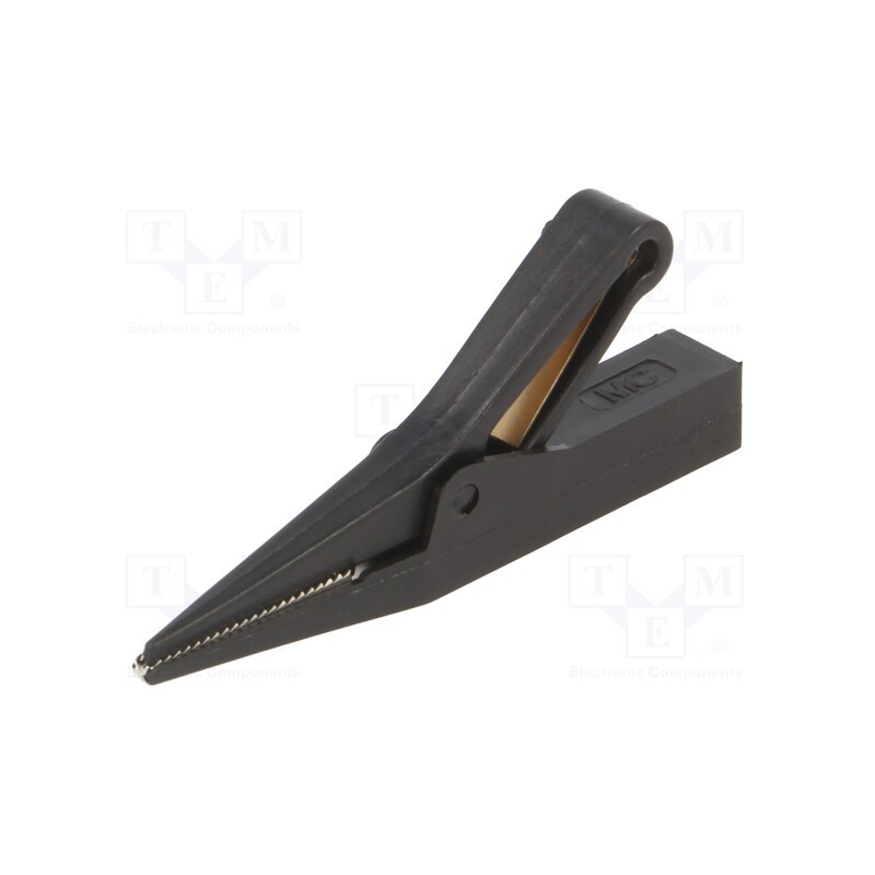 10 pcs : 64.9209-21 - Crocodile clip, 10A, black, Grip capac: max.9.5mm