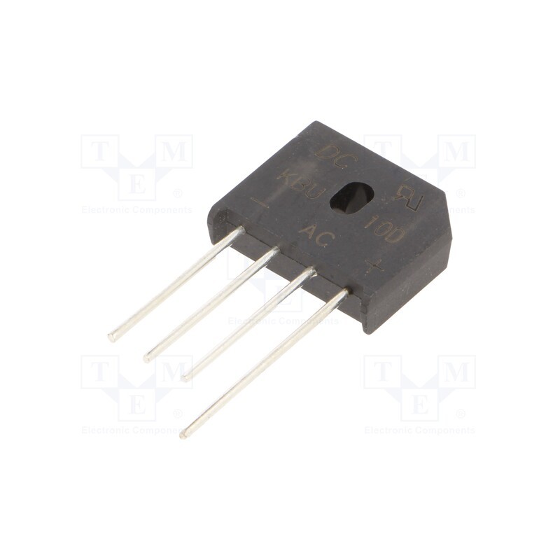 10 pcs : KBU10D - Bridge rectifier: single-phase, Urmax: 200V, If: 10A, Ifsm: 200A