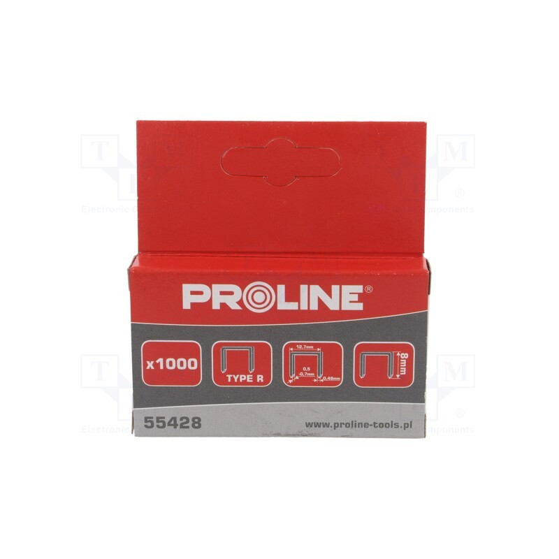 10 pcg : 55428 - Staples, Width: 12.7mm, L: 8mm, 1000pcs, PRE-55042