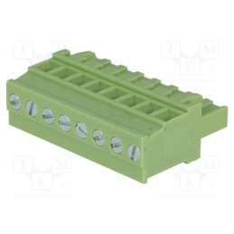 10 pcs : XY2500F-AV(5.0)-8P - Pluggable terminal block, 5mm, ways: 8, angled 90°, plug, female