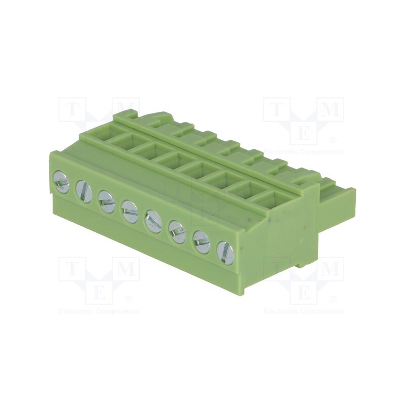 10 pcs : XY2500F-AV(5.0)-8P - Pluggable terminal block, 5mm, ways: 8, angled 90°, plug, female