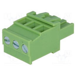 20 pcs : XY2500F-BV(5.08)-3P - Pluggable terminal block, 5.08mm, ways: 3, angled 90°, plug, green