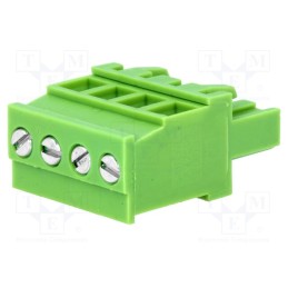 20 pcs : XY2500F-BV(5.08)-4P - Pluggable terminal block, 5.08mm, ways: 4, angled 90°, plug, green