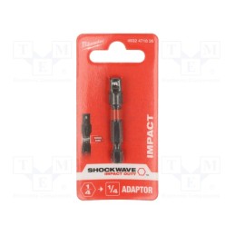 10 pcs : 4932471826 - Adapter, Mounting: 1/4',1/4' square