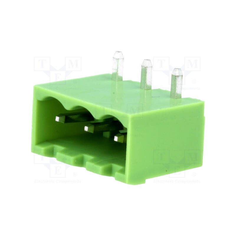 50 pcs : XY2500R-B(5.0)-3P - Pluggable terminal block, Contacts ph: 5mm, ways: 3, angled 90°