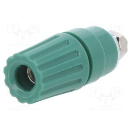 10 pcs : PKI 110 GN - Socket, 4mm banana, 35A, 60VDC, green, nickel plated, -25÷100°C