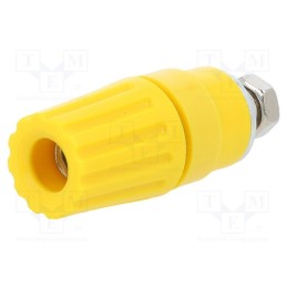 10 pcs : PKI 110 GE - Socket, 4mm banana, 35A, 60VDC, yellow, nickel plated, -25÷100°C