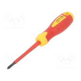 10 pcs : HT1S941 - Screwdriver, insulated, Pozidriv®, PZ1, 80mm, 1kVAC, tool steel