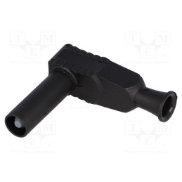 10 pcs : 1067-SW - Plug, 4mm banana, 20A, 1kVAC, black, insulated, 2.5mm2, on cable