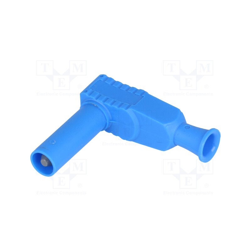 10 pcs : 1067-BL - Plug, 4mm banana, 20A, 1kVAC, blue, insulated, 2.5mm2, on cable