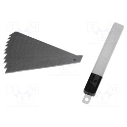 10 set : 5-516 - Blade, L: 85mm, BRN-5-515, W: 9mm, 10pcs, bent