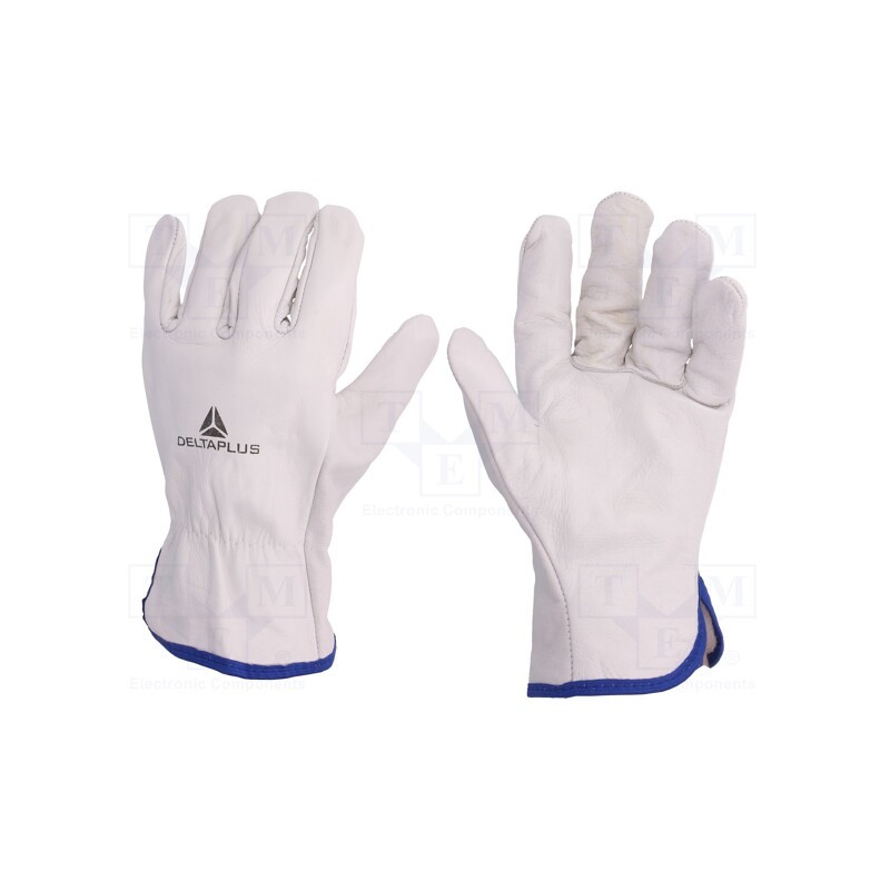 10 set : FBN4910 - Protective gloves, Size: 10, natural leather, FBN49