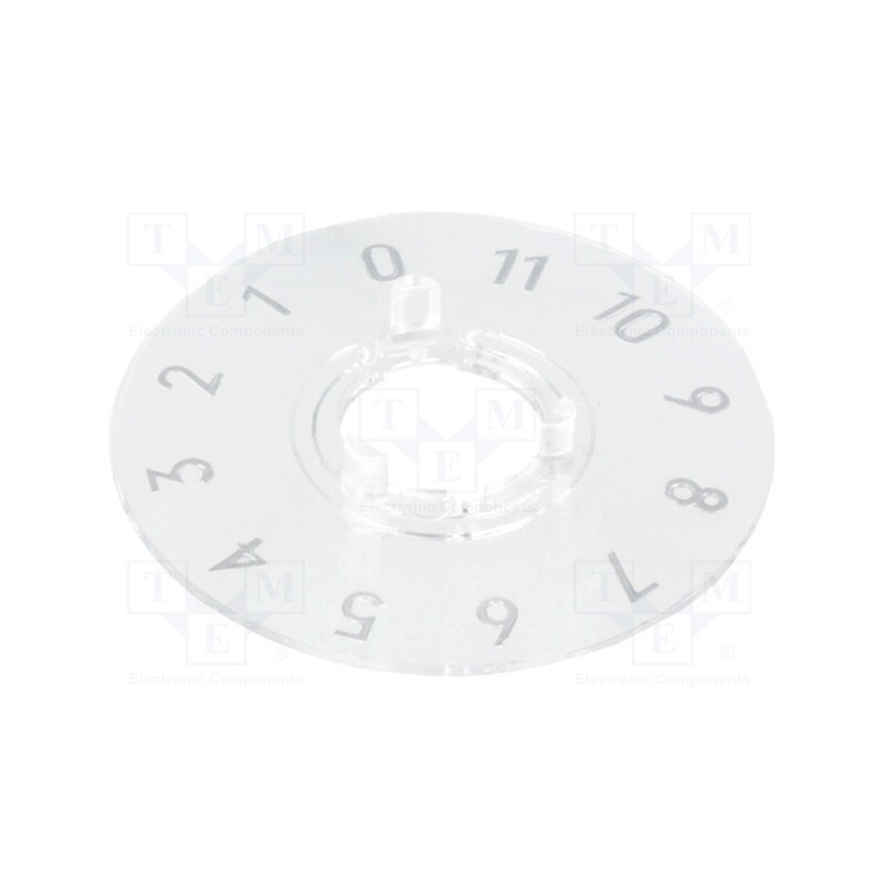 10 pcs : A4413049 - Collar with scale, polycarbonate, transparent, push-in, 26mm