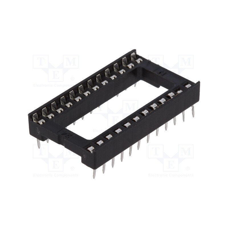 50 pcs : DS1009-24AT1WX-0A2 - Socket: integrated circuits, DIP24, 15.24mm, THT, Pitch: 2.54mm