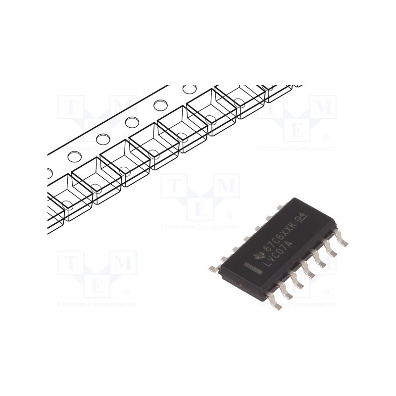 10 pcs : SN74LVC07AD - IC: digital, buffer,non-inverting,line driver, Ch: 6, 1.65÷5.5VDC