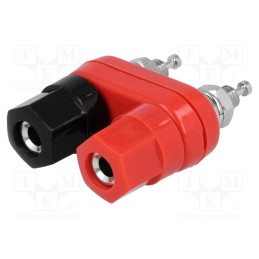 10 pcs : - Socket, 4mm banana, 10A, 60VDC, Cutout: Ø12.5mm, nickel plated